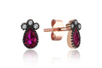 Load image into Gallery viewer, Drop Emerald-Sapphire-Ruby Earrings
