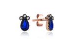 Load image into Gallery viewer, Drop Emerald-Sapphire-Ruby Earrings
