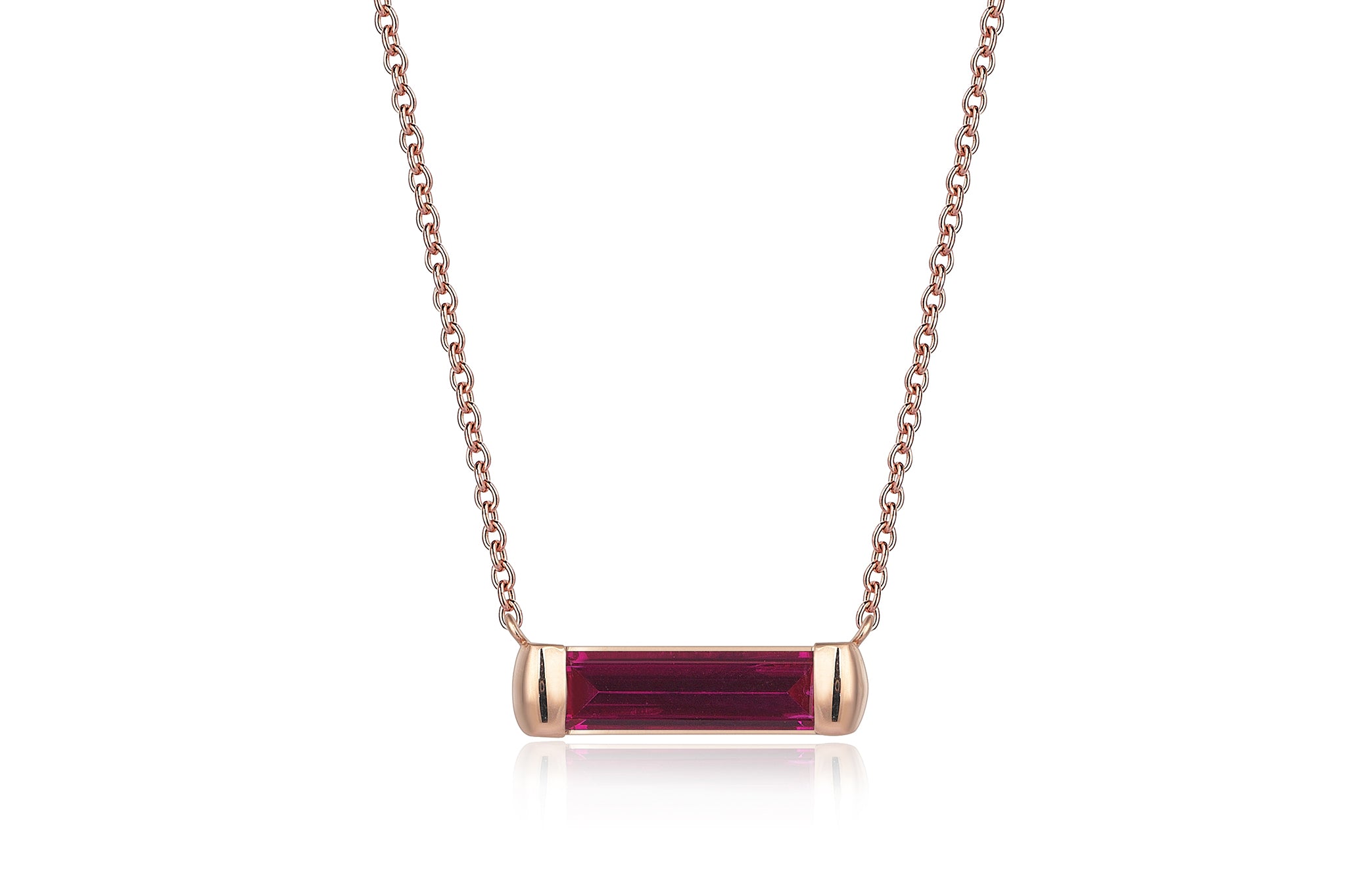 Ruby Line Necklace