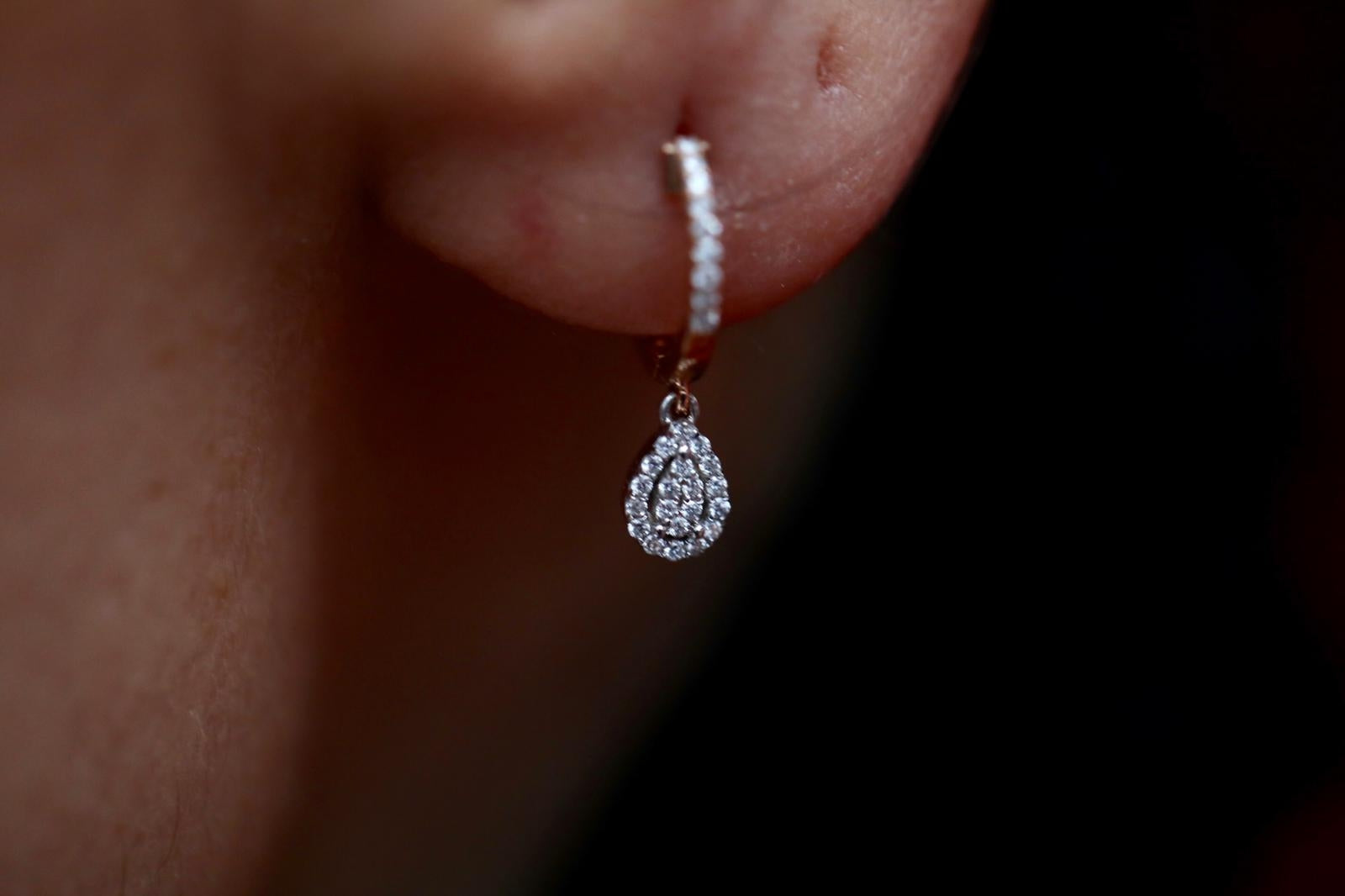 Drop Diamond  Earring