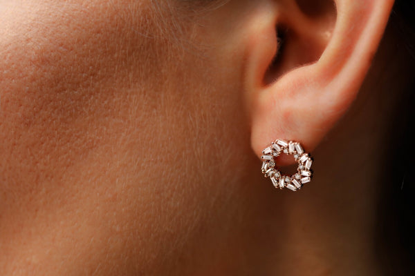 Feraye Baguette Diamond  Earring