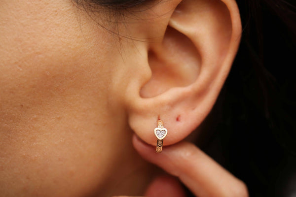 Mini Debut Heart Diamond  Earring