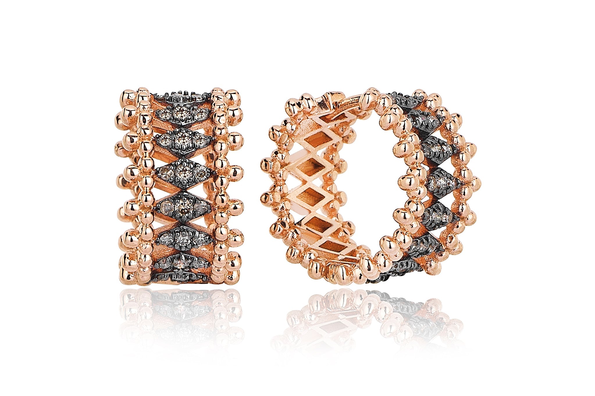 Prosecco Marrone Brown Diamond  Earring