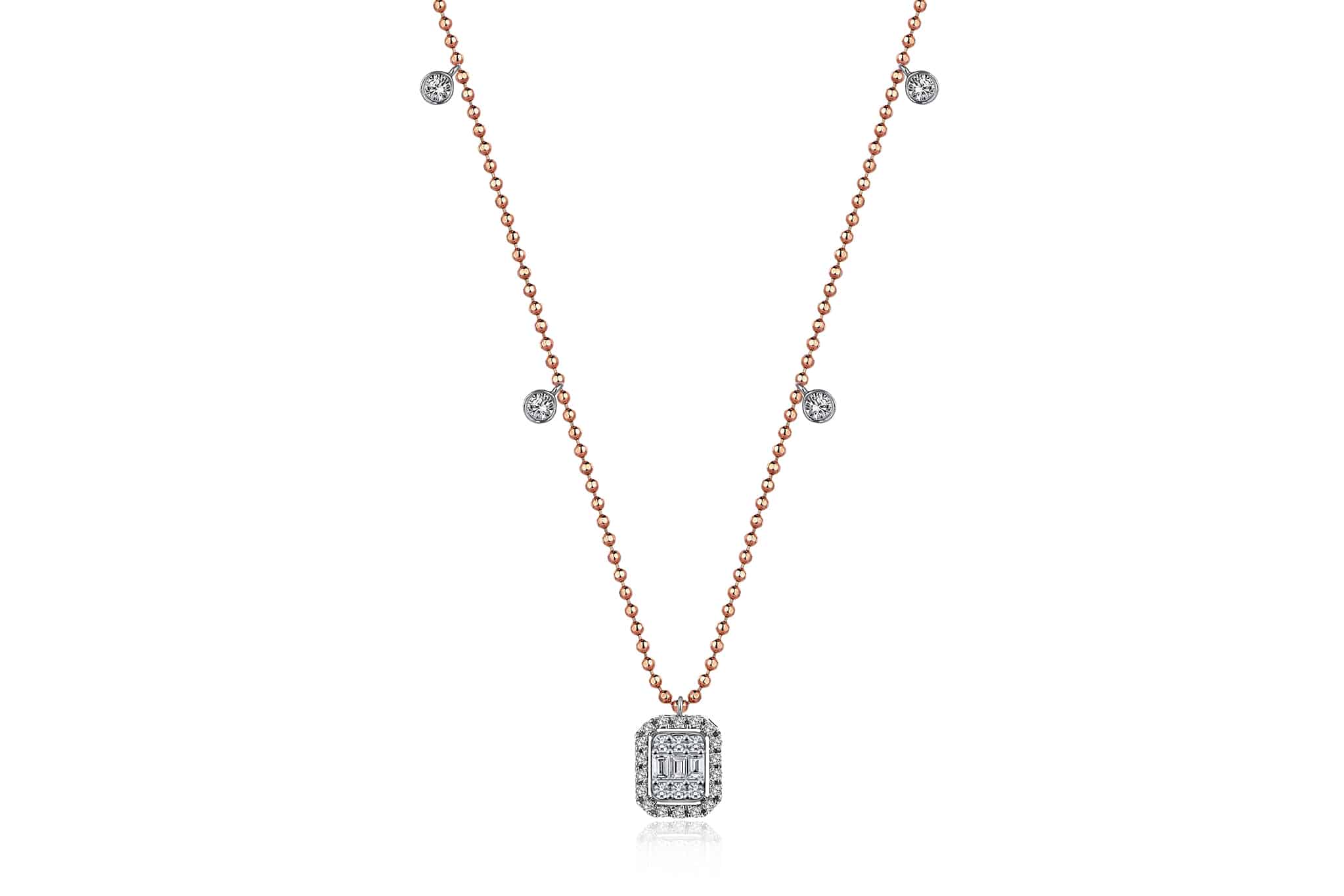 Italian Baguette Diamond - Necklace