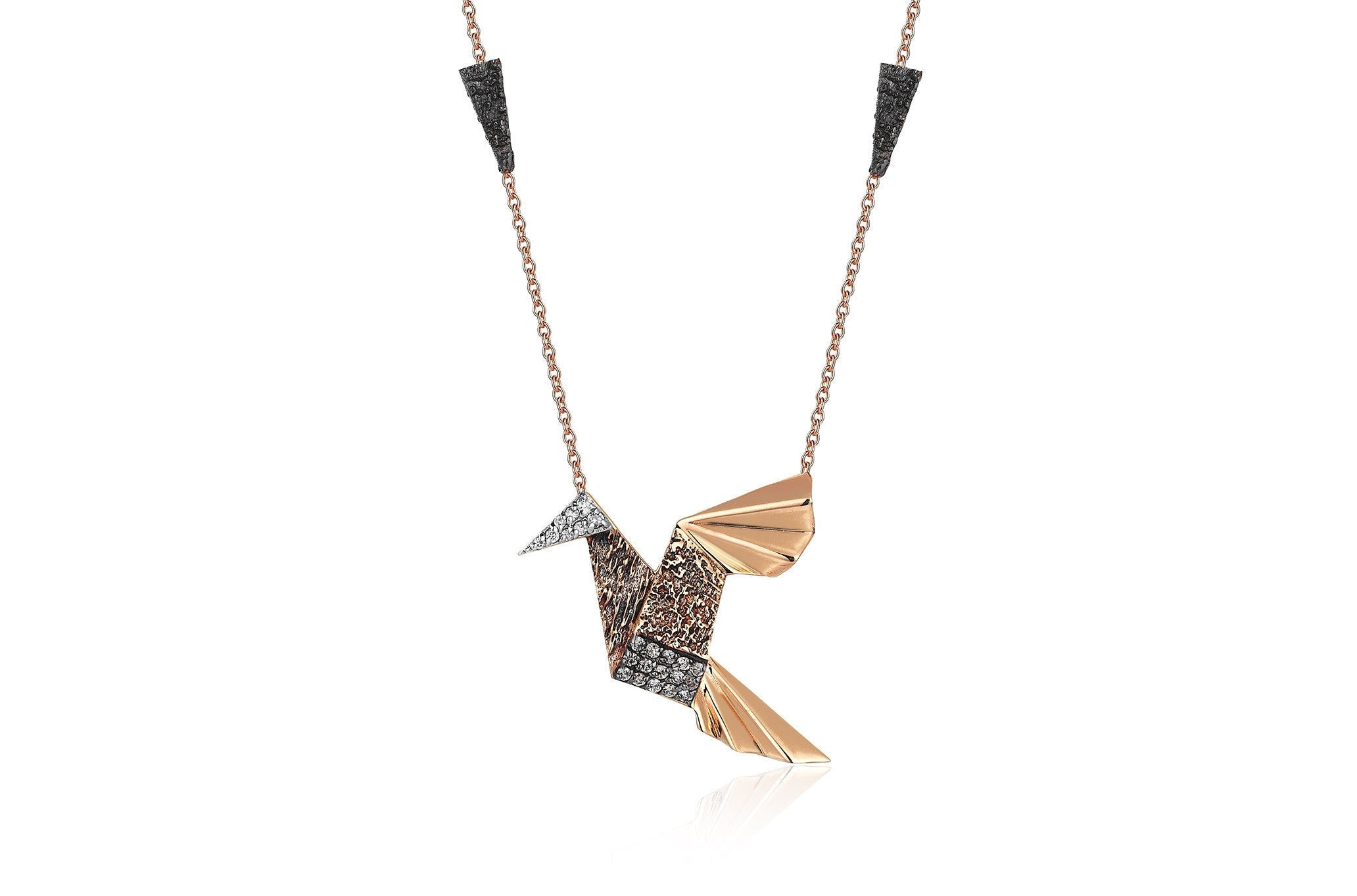 Origami Brown Diamond Necklace