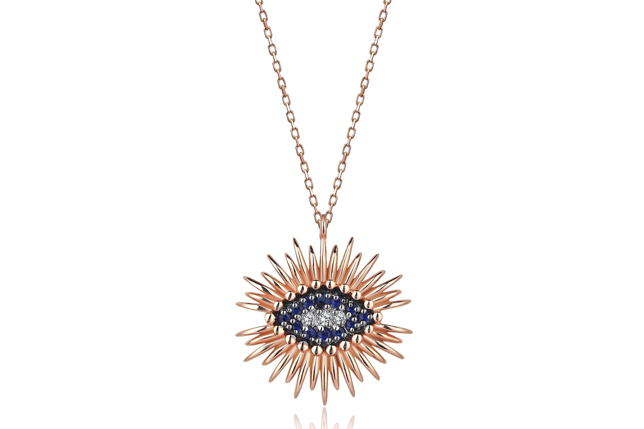 The Eye Sapphire Diamond Necklace