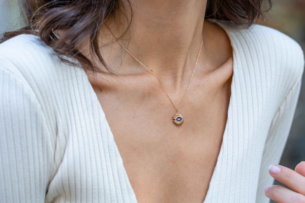 The Eye Sapphire Diamond Necklace