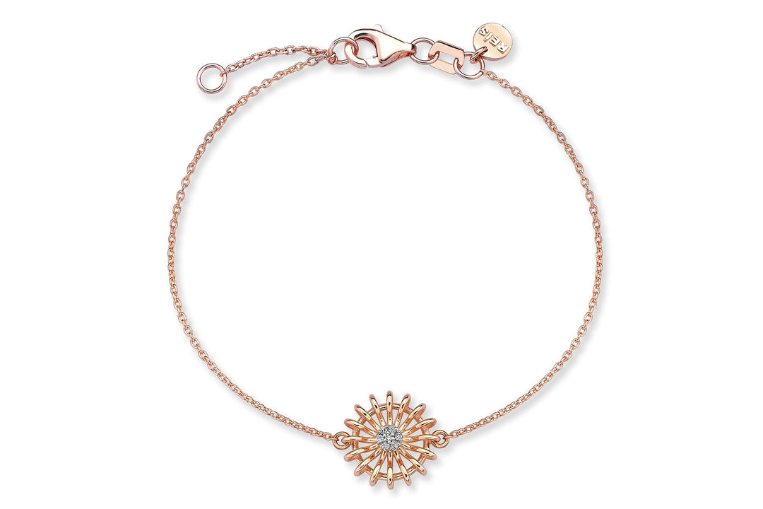 Sun Diamond - 14k Rose Gold Women Bracelet