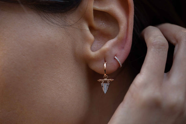 Pyramid Diamond  Earring