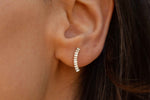Load image into Gallery viewer, Moon White Diamond Earring

