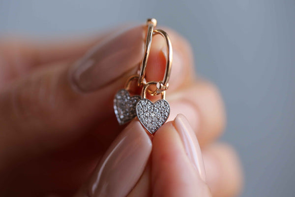 Mars Heart Diamond  Earring