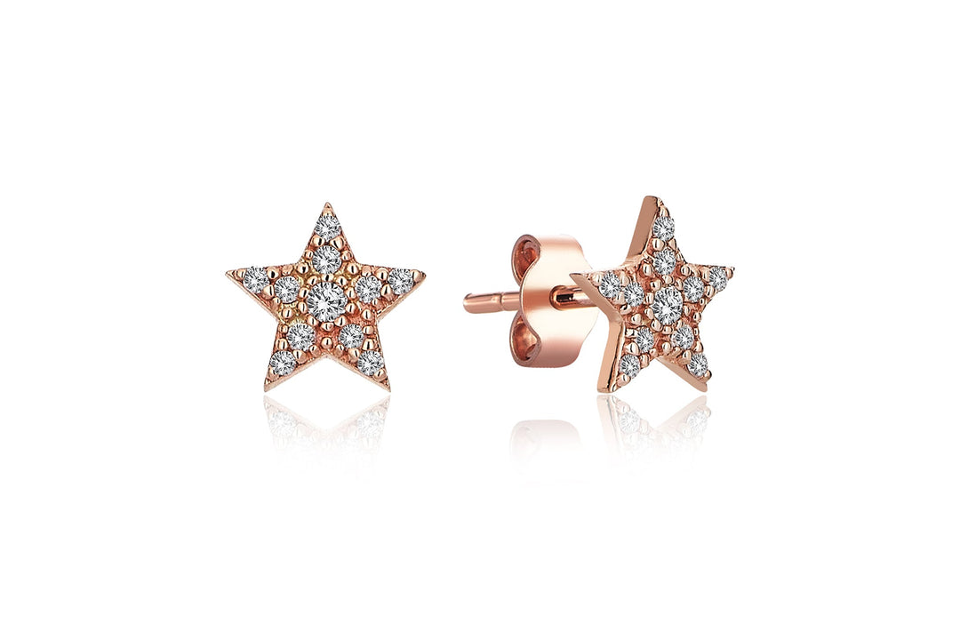 Star with Pin Diamond Earring