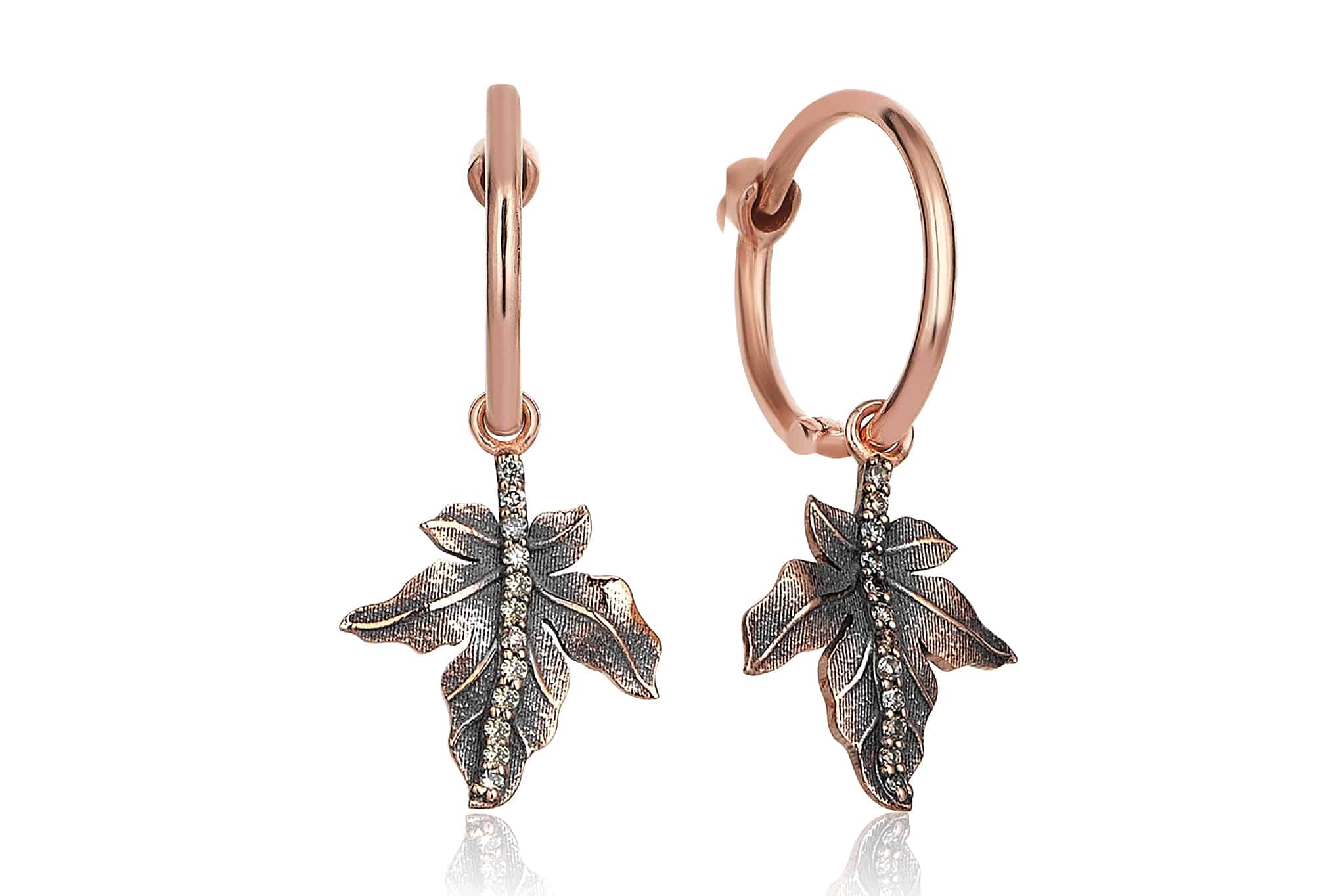 Sycamore Diamond - 14k Rose Gold Women Earring