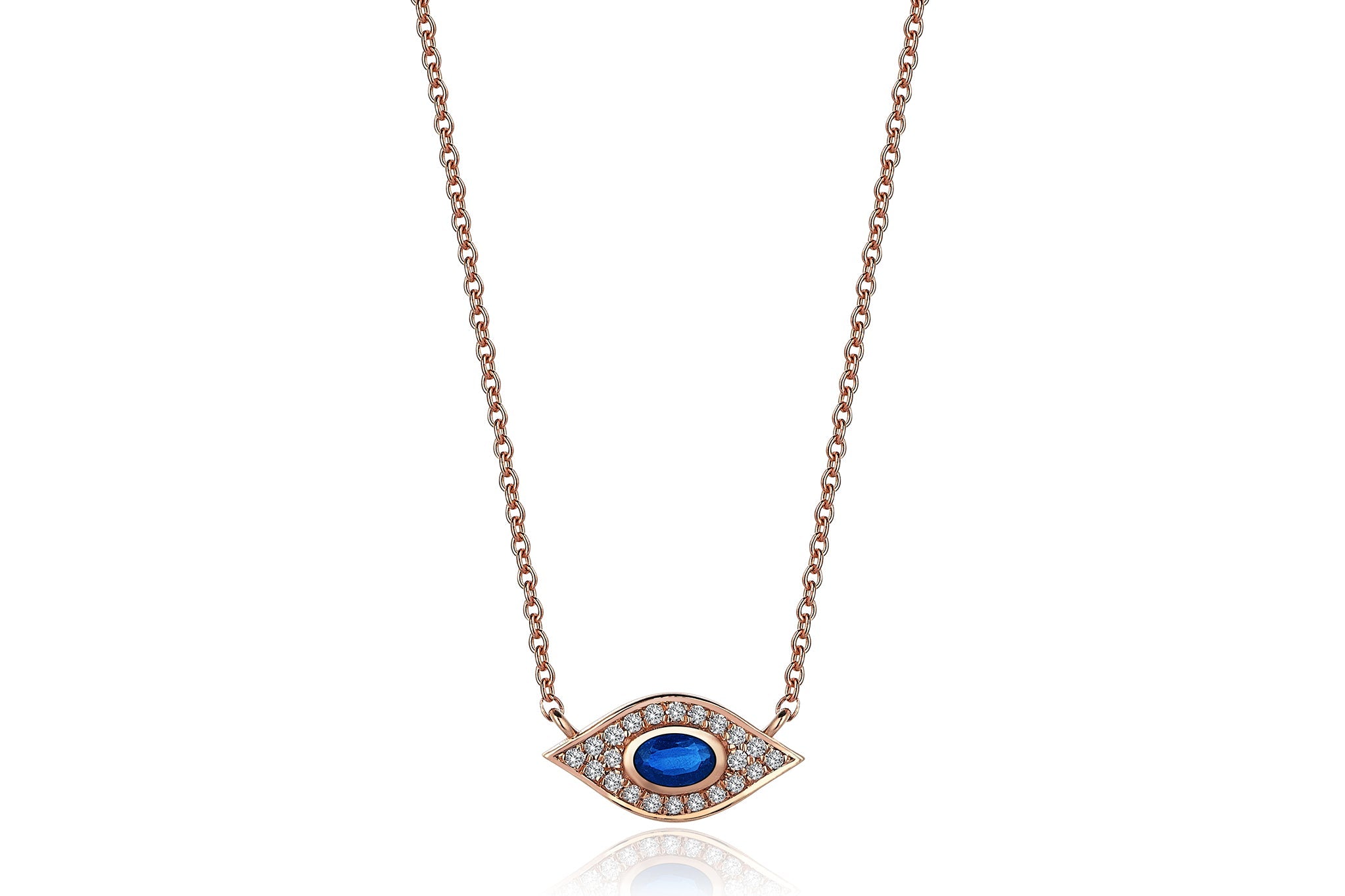 Ubuntu Eye Sapphire and Diamond Necklace