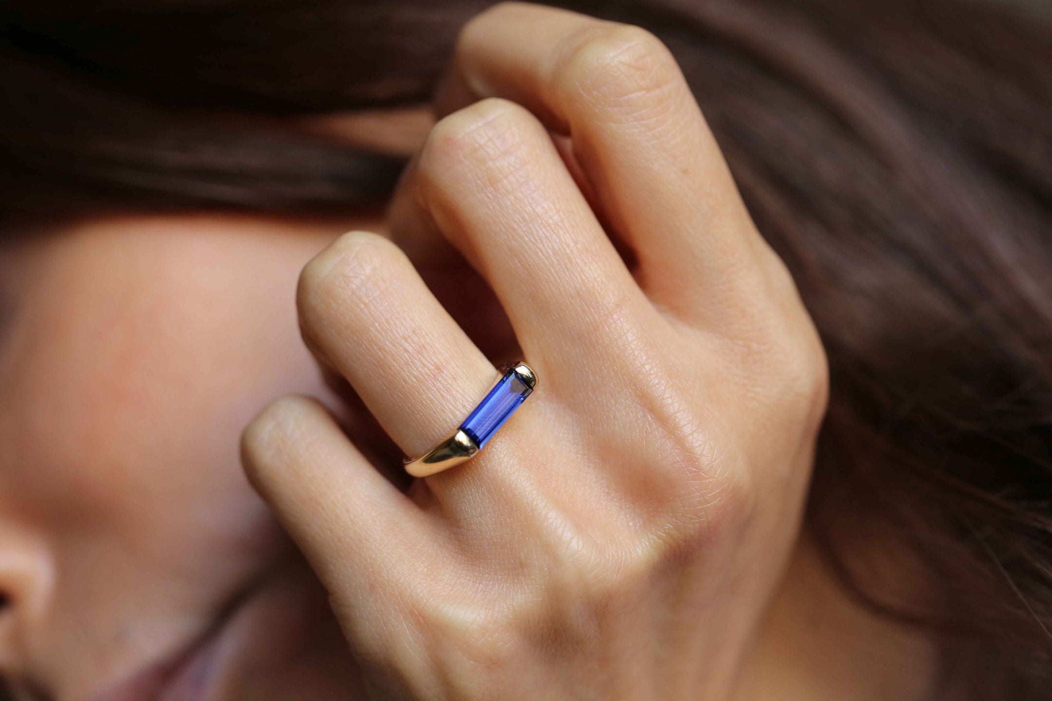 Sapphire Line  Ring