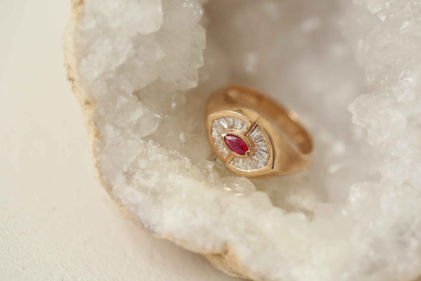 Lecco Ruby Diamond Ring