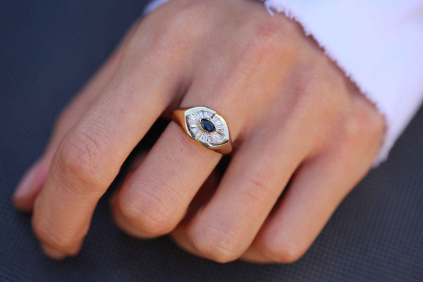 Lecco Sapphire Diamond  Ring