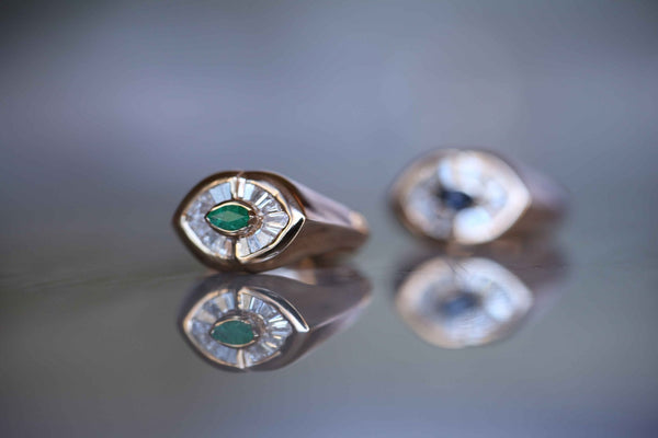 Lecco Emerald Diamond Ring