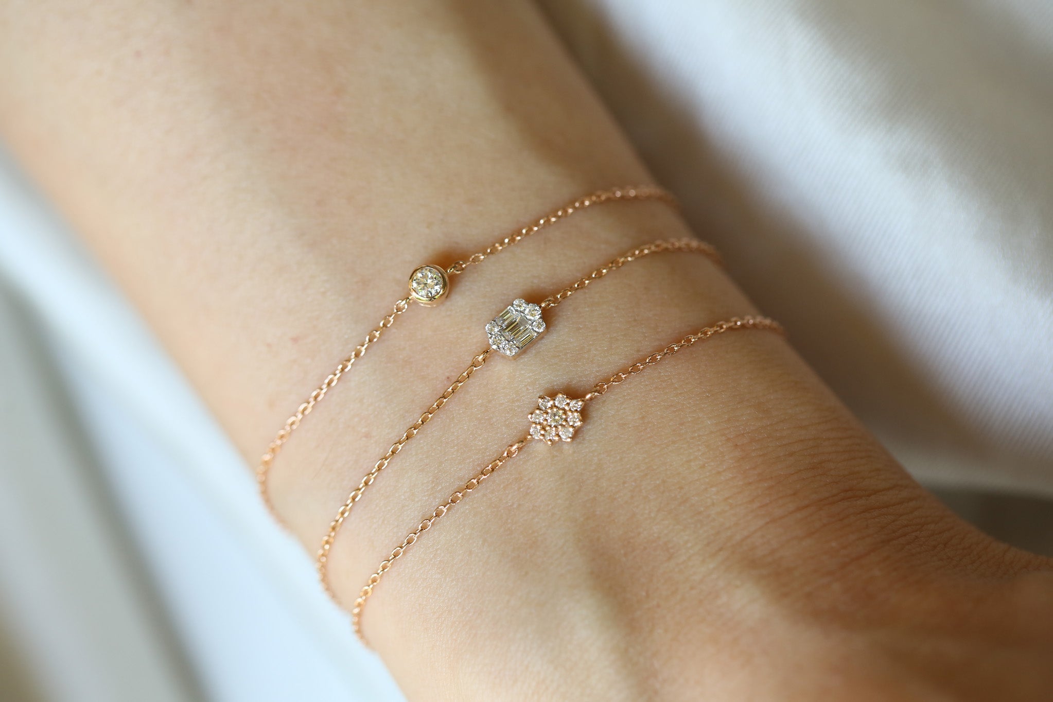 Unique Dia Diamond - 14k Rose Gold Women Bracelet