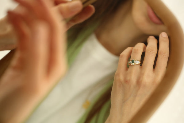 Queen Green II Emerald and Diamond  Ring