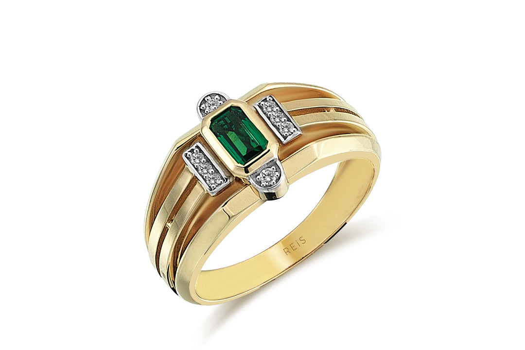 Queen Green III Emerald and Diamond Ring