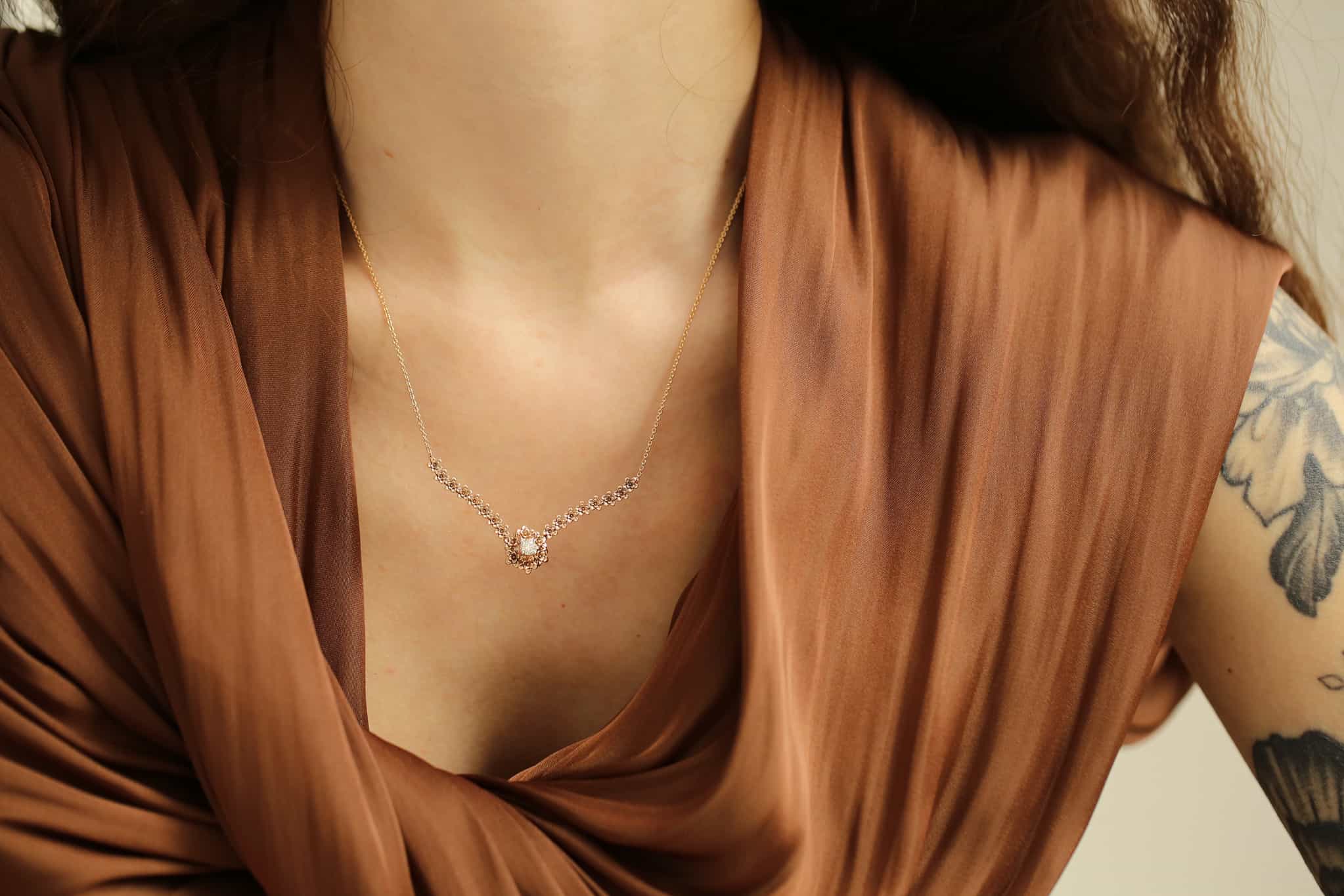 Gala Duo Diamond  Necklace