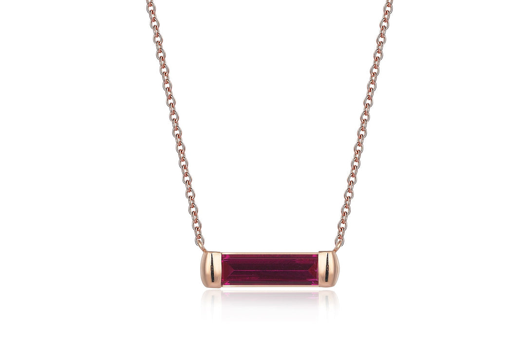 Ruby Line Necklace