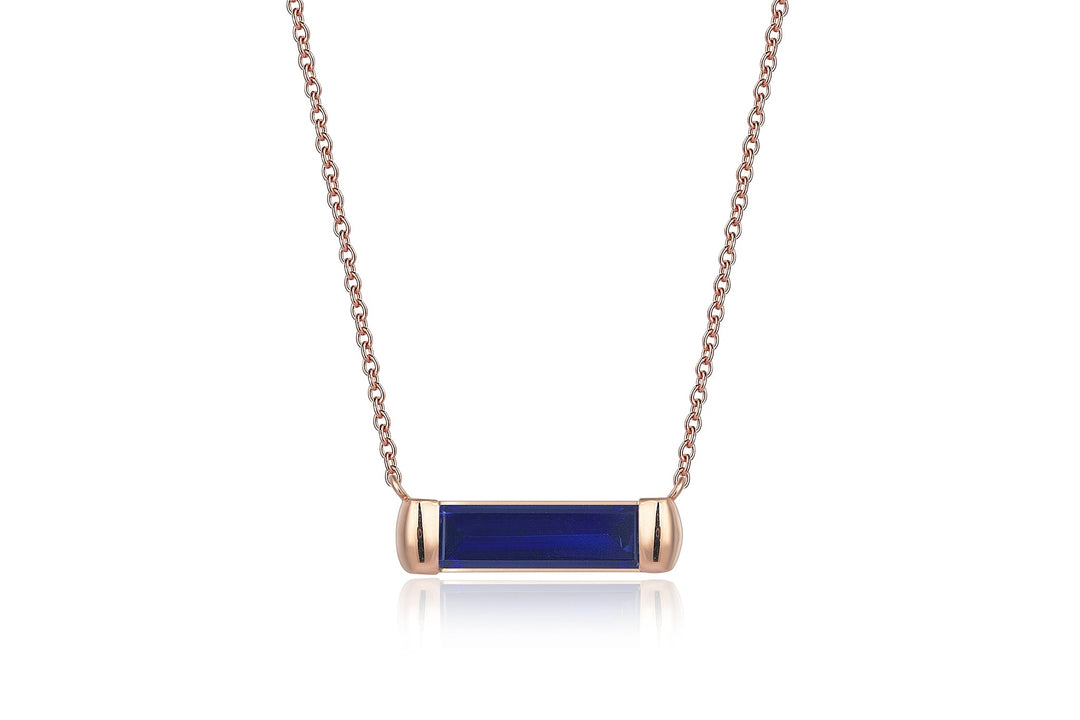 Sapphire Line Necklace