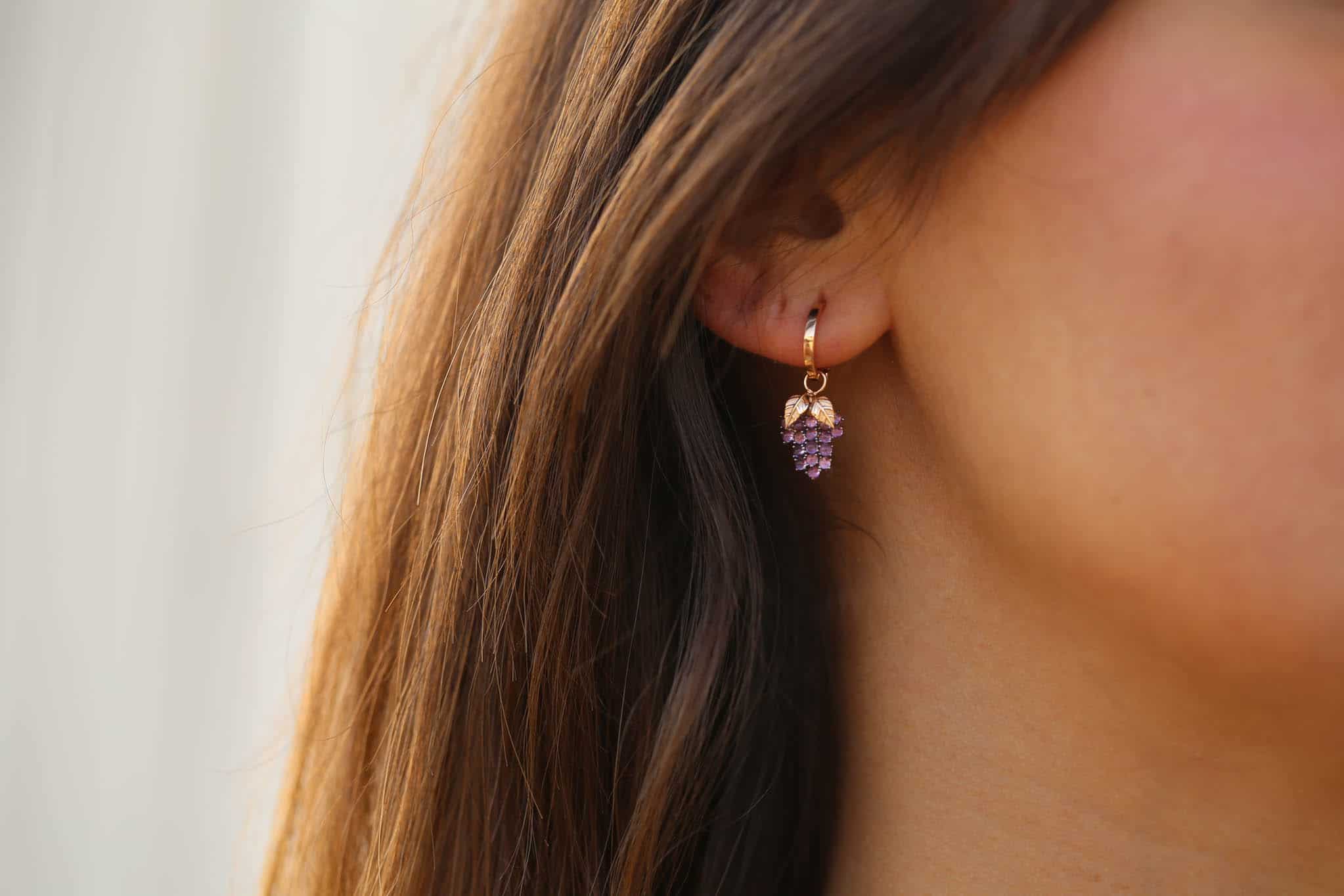 Blackberry Amethyst  Earring